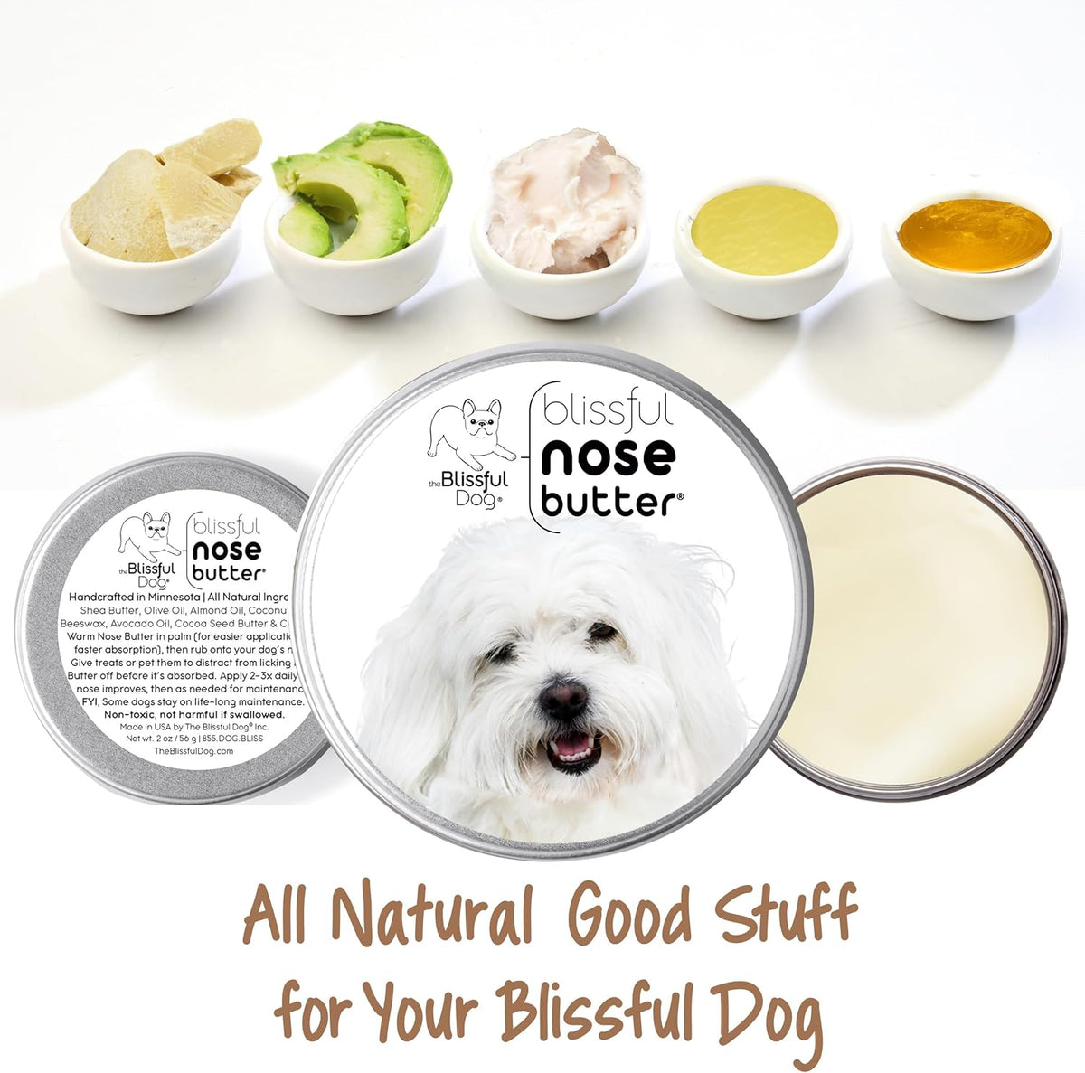 The Blissful Dog Coton De Tulear Unscented Nose Butter, 4-Ounce