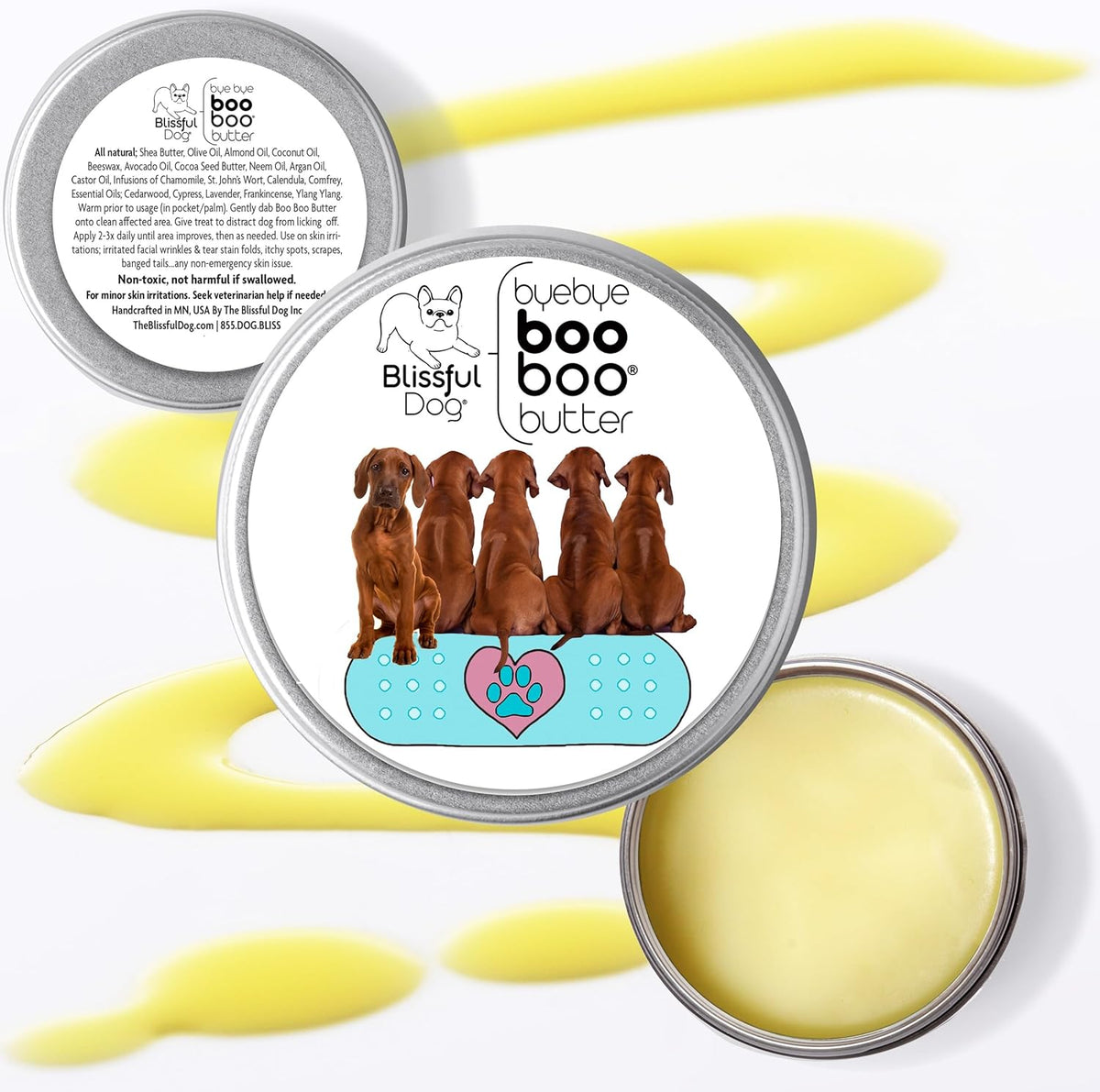 The Blissful Dog Rhodesian Ridgeback Boo Boo Butter, 16 oz.