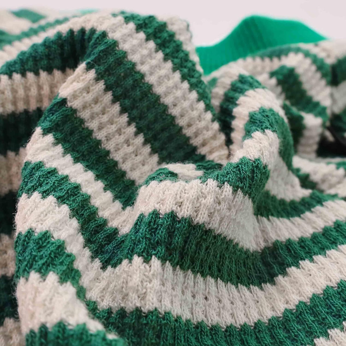 Fitwarm Green and White Striped Dog Pajamas, Waffle Dog Clothes for Small Dogs Girl Boy, Puppy Onesie with Feet, Pet Cat Outfit, Medium