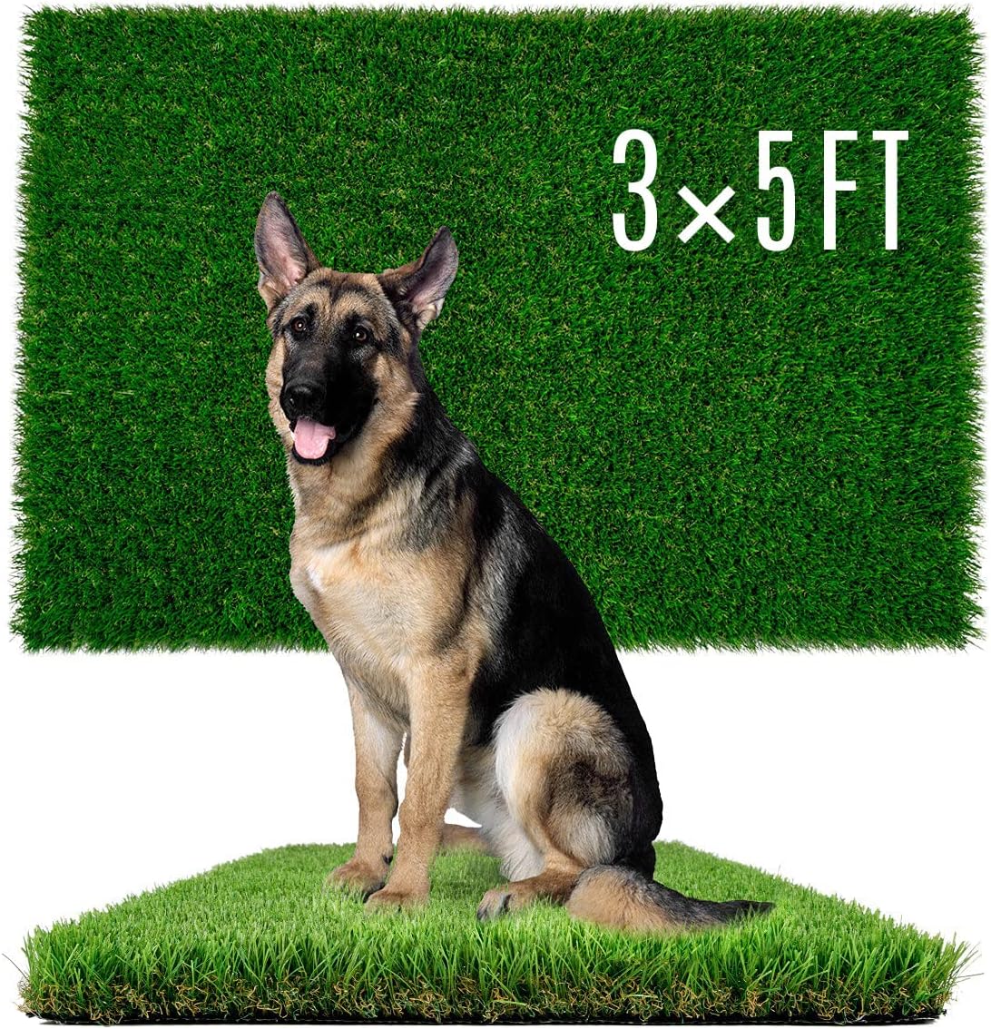 Dogs Grass for Potty Training, Artificial Grass for Dogs Puppy Fake Grass Pads 3×5ft Large Supplies Pets Litter Rugs for Puppy Training