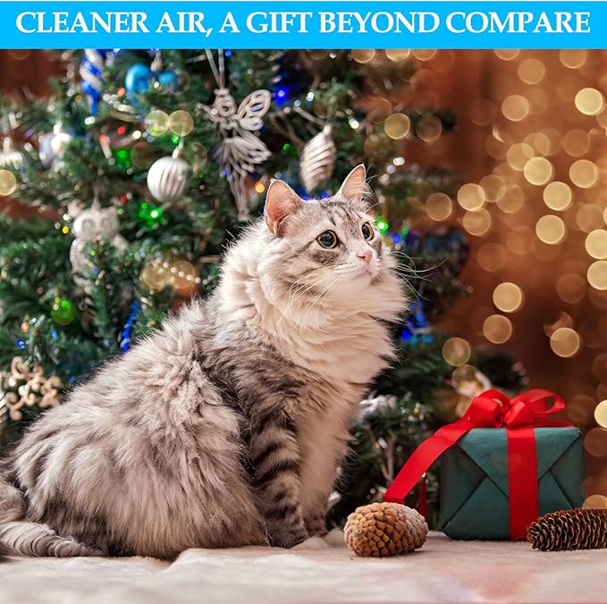 Cat Litter Deodorizer 99% Pets Poof Odor Eliminator Air Purifier Ozone Odor Removal Air Freshener for Home & Pets Litter Box Room Wardrobe Shoe Cabinet Toilet White