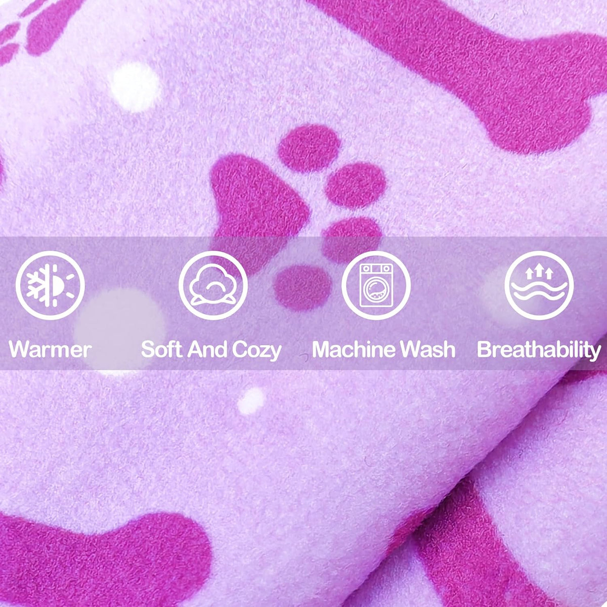 PET SHOW 4 Pack Small Dog Pajamas Paw Bone Patterns Cute Clothes for Medium Dogs Soft Fleece Stretchy PJs 4 Legged Jumpsuit Puppy Cats Onesies Outfits with Sleeve Dachshund Doggies Girl Boy (X-Small)