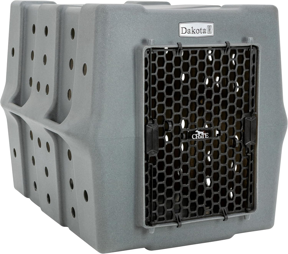 Dakota 283 Crate - Canine Rough and Tough Economy Kennel (Dark Granite, Large)