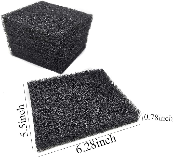 Aquarium Bio Fitler Media Sponge, 6.28 x 5.5 x 0.78 inch 24 Pcs Foam Filter Pad Inserts for ML350