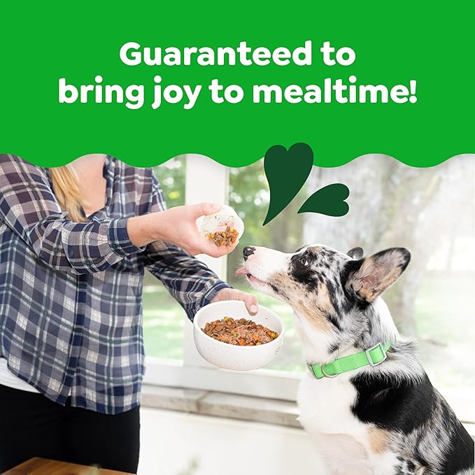 Greenies Smart Topper High Protein Wet Mix-in for Dogs, Beef, Peas & Carrots Recipe in Vitabroth Broth - Bone Broth + Vitamins E & B1, 10 Count