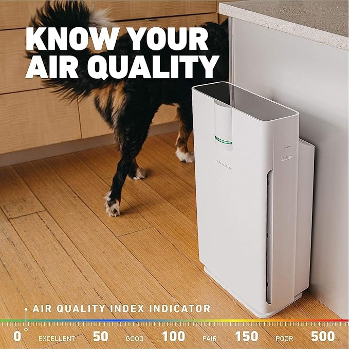 HATHASPACE HSP002 True HEPA Air Purifier for Home, Removes 99.9% of Dust, Smoke, Pet Dander, Odors, VOCs, Covers Up to 1500 Sq. Ft, Quiet Air Cleaner with Smart Sensor for Bedroom & Large Rooms