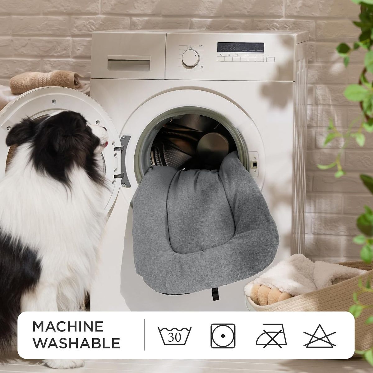 Bedsure Washable Dog Crate Pad for Extra Large Dogs, Anti-Slip Puppy Kennel Dog Bed for Crate - Ultra Soft Fleece Flat Thin Pet Mat (Not Chew Proof), Light Grey XXL 47"x29"