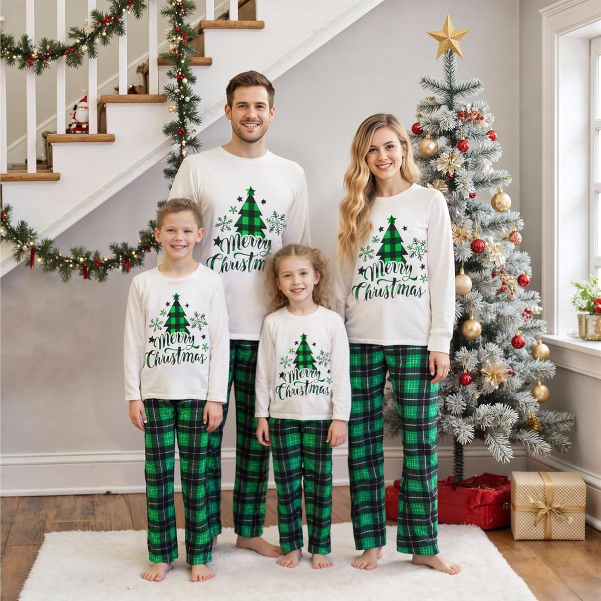 Matching Family Christmas Pajamas Set - Xmas Sleepwear PJs