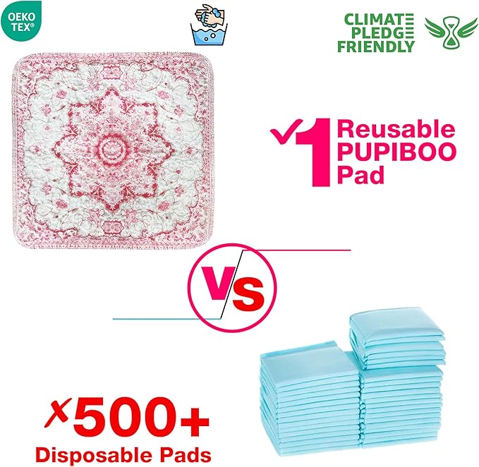 Washable Pee Pads for Dogs - Super Absorbent Reusable Puppy Training Pads - 100% Waterproof, Leak-Proof & Non-Slip Whelping Pads for Pet Housebreaking