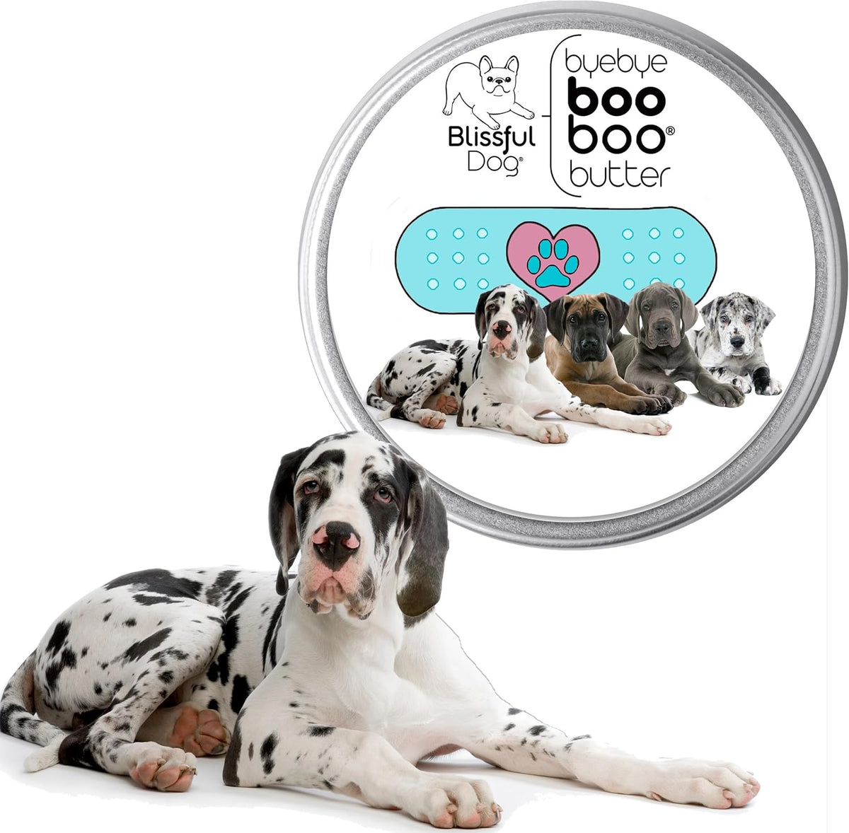The Blissful Dog 4 oz TIN Great Dane Booboo Butter
