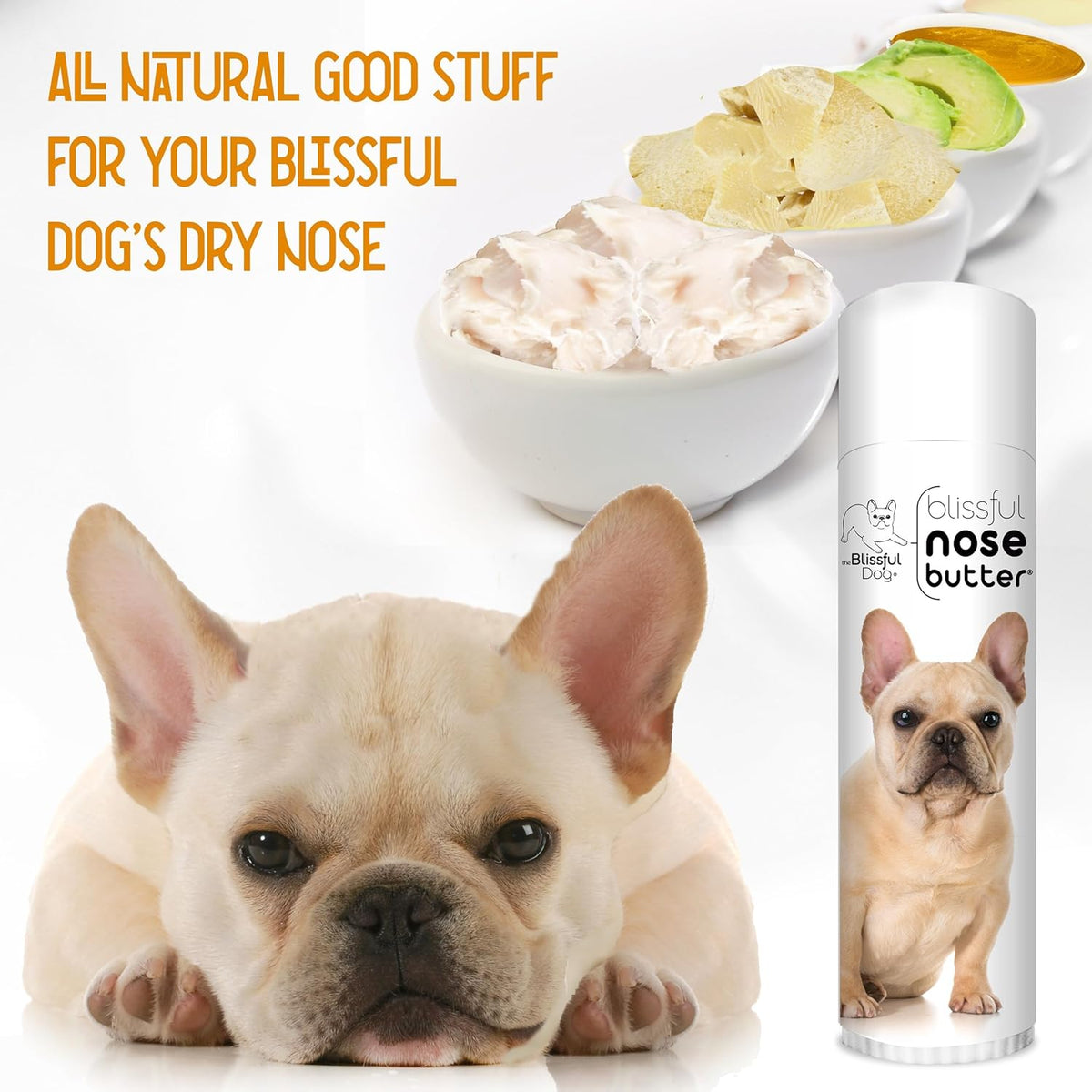 The Blissful Dog French Bulldog Fawn Unscented Nose Butter - Dog Nose Butter, 0.50 Ounce