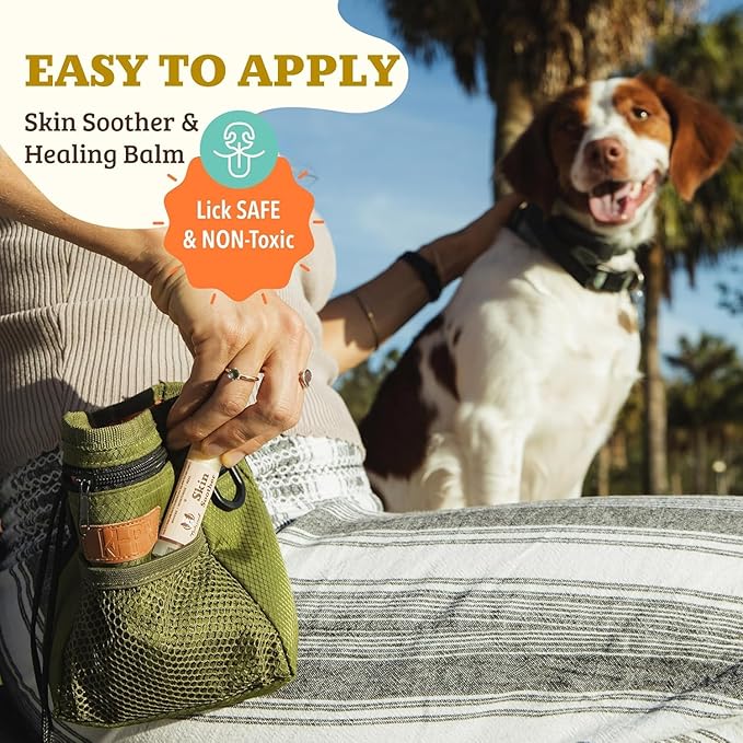 Natural Dog Company Skin Soother Travel Stick 4 Pack – Four 0.15 oz Pocket-Size Dog Skin Balms with Coconut Oil, Cocoa Butter, Calendula & Vitamin E – Helps Soothe Hot Spots, Redness & Irritated Skin