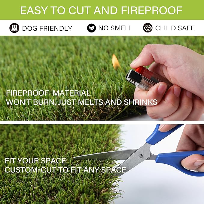 Dog Grass Pads 6.5 x 10 FT Artificial Grass Pee Pads for Dogs Potty Fake Grass Rug Turf Mat for Dogs Training Indoor Outdoor Garden Lawn Artificial Grass Rug