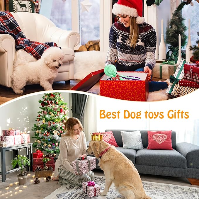 Large Squeaky Dog Toys- Plush Dog Toys with Soft Fabric for Small, Medium, and Large Dogs Daily Companionship, Training Reward Gift