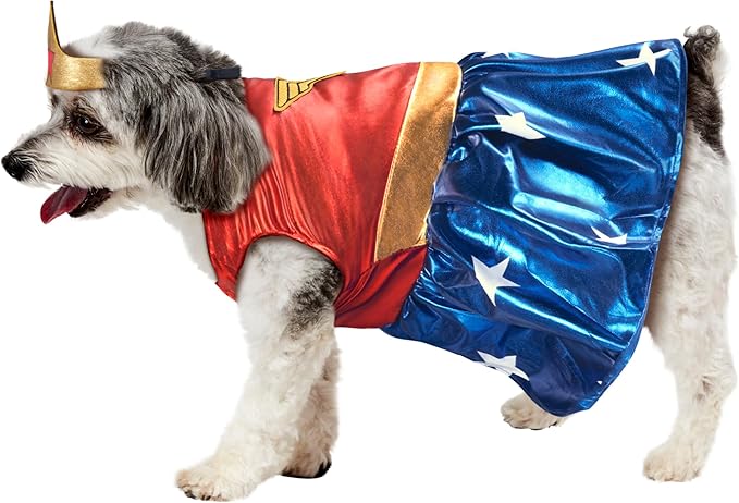 DC Comics: Wonder Woman Pet Costume for For Dogs or Cats by Rubies, XL
