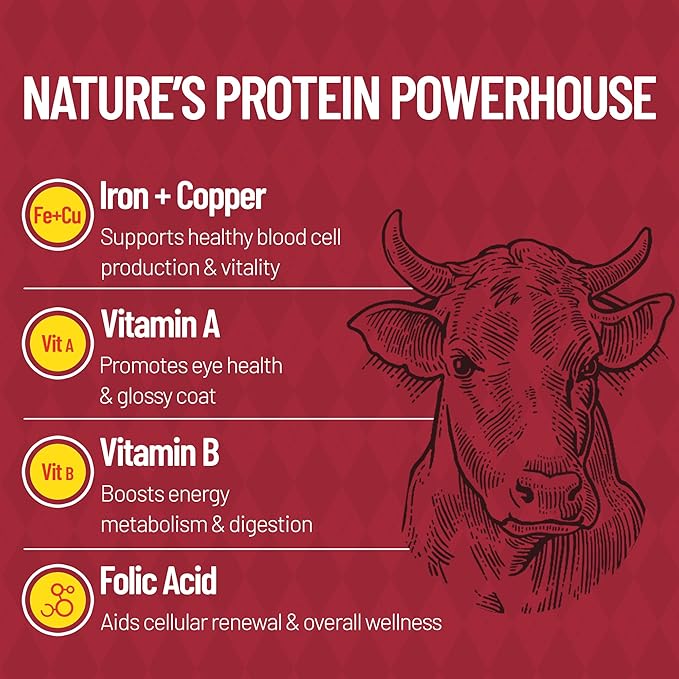 Just Try 8.82 oz Freeze-Dried Beef Liver for Dogs & Cats – Single Ingredient Dog Treats & cat Treats, High Protein, Grain-Free, Rich in Iron & Vitamin A,Healthy Training Treats