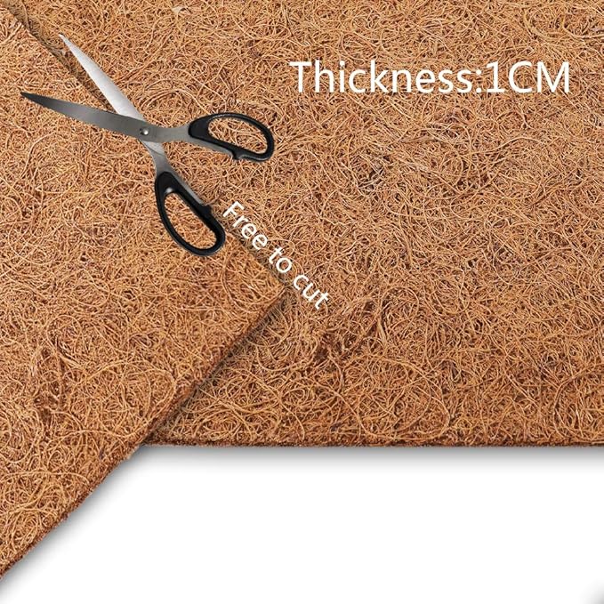 Reptile Carpet Mat, Coconut Fiber Liner,Snake Bedding,Lizard Cage Mat/Substrate for Snakes, Chameleons, Geckos ands Kitchen Use (30"x12"（2pc）)