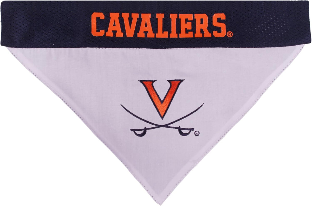 Pets First Collegiate Pet Accessories, Reversible Bandana, Virginia Cavaliers, Large/X-Large