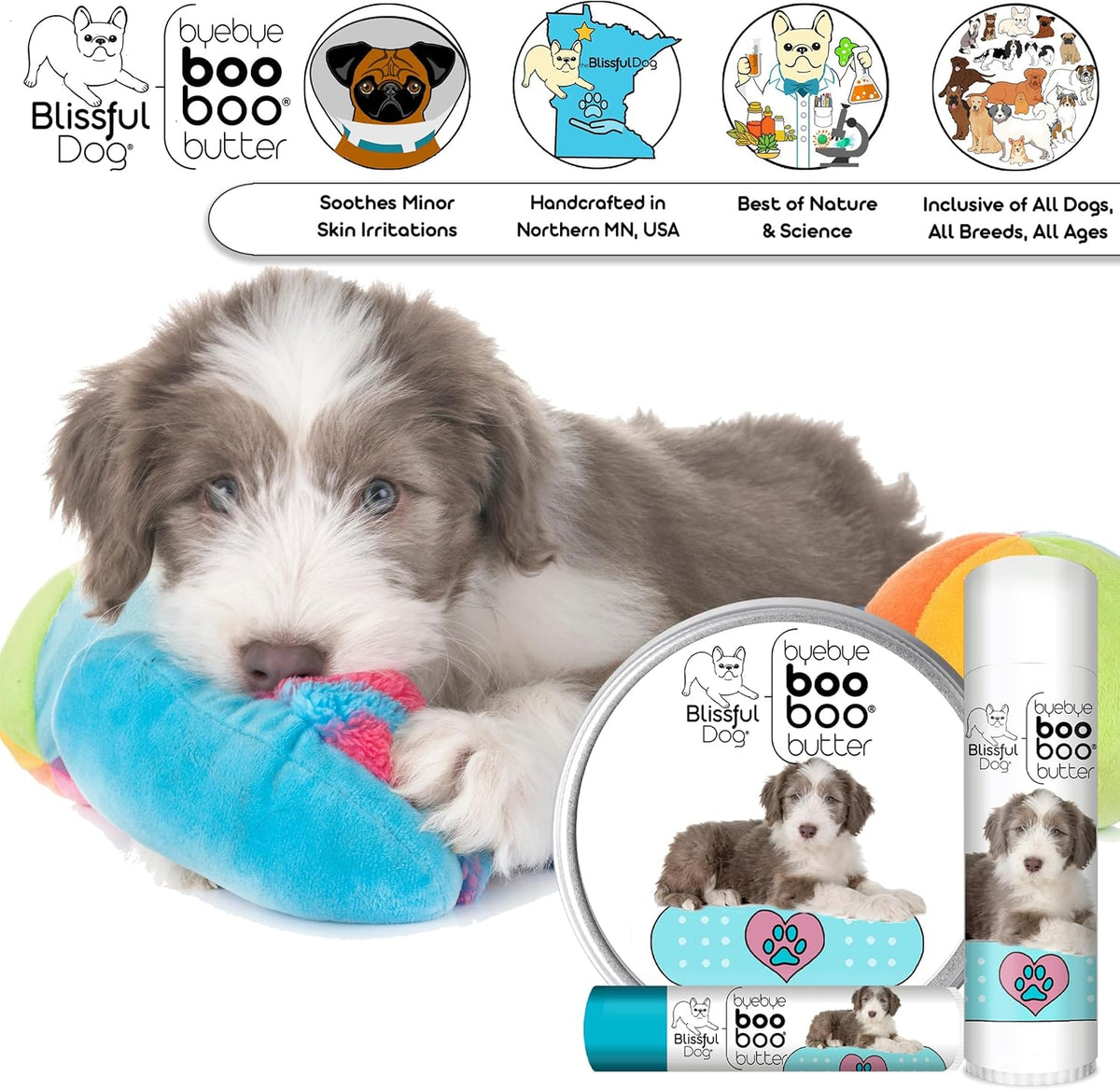 The Blissful Dog Bearded Collie Boo Boo Butter, 0.50 Ounce