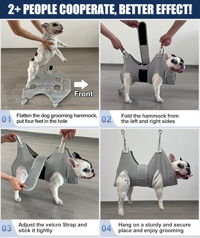 Dog Grooming Hammock,XX-Large Hammock for Nail Trim, Hanging Harness for Nail Trimming,Dog Sling Restraint Holder for Pet Grooming Suspension Hanger with Thick Fabric Neck Support