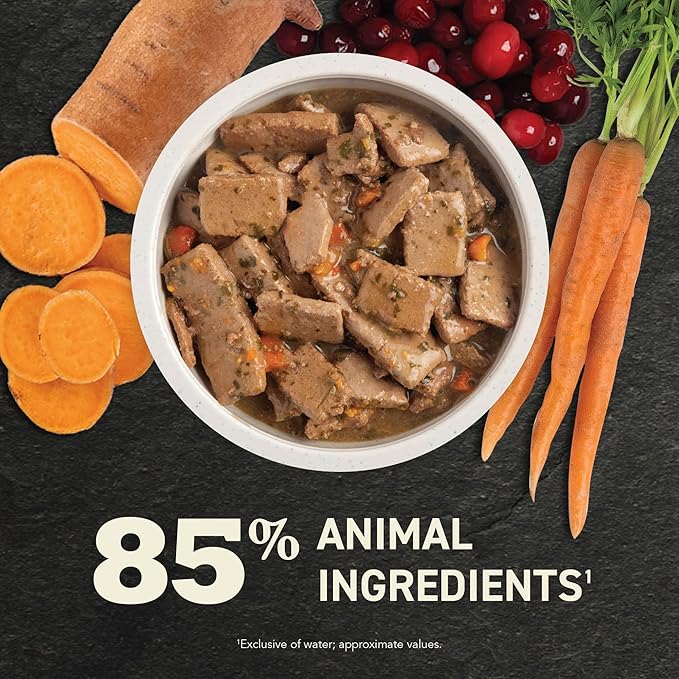 ACANA Premium Chunks in Bone Broth Grain-Free Wet Dog Food Variety Pack: Beef + Poultry Recipes 12.8oz Cans (6 Count, 3 of Each)