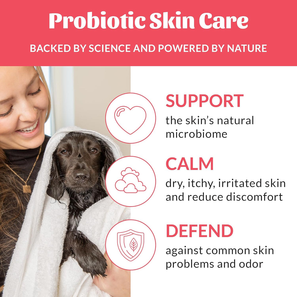 Skout's Honor Probiotic Dog Shampoo & Conditioner with Avocado Oil & Omega-3s, 97% Natural, Paraben & Sulfate-Free, Cruelty-Free, 16oz, Sunkissed Coconut, 2-Pack