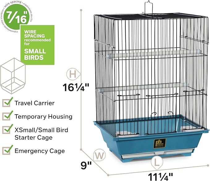 Prevue Pet Products SP50021 Slate Bird Cage, Small, Blue