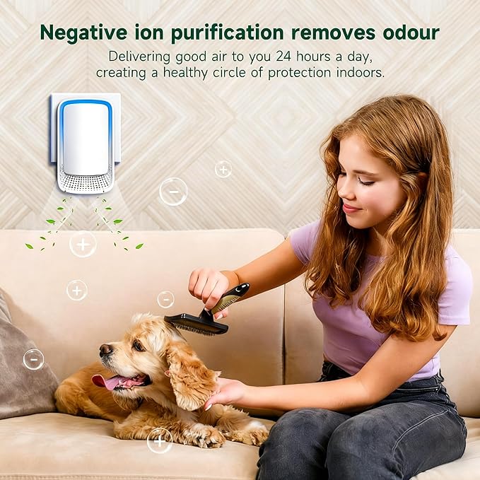 Plug In Air Ionizer Purifier for Home (4 Pack), Negative Ion Generator, Quiet Air Freshener for Bedroom, Office, Kitchen, Portable Air Filter, Mini Air Cleaner