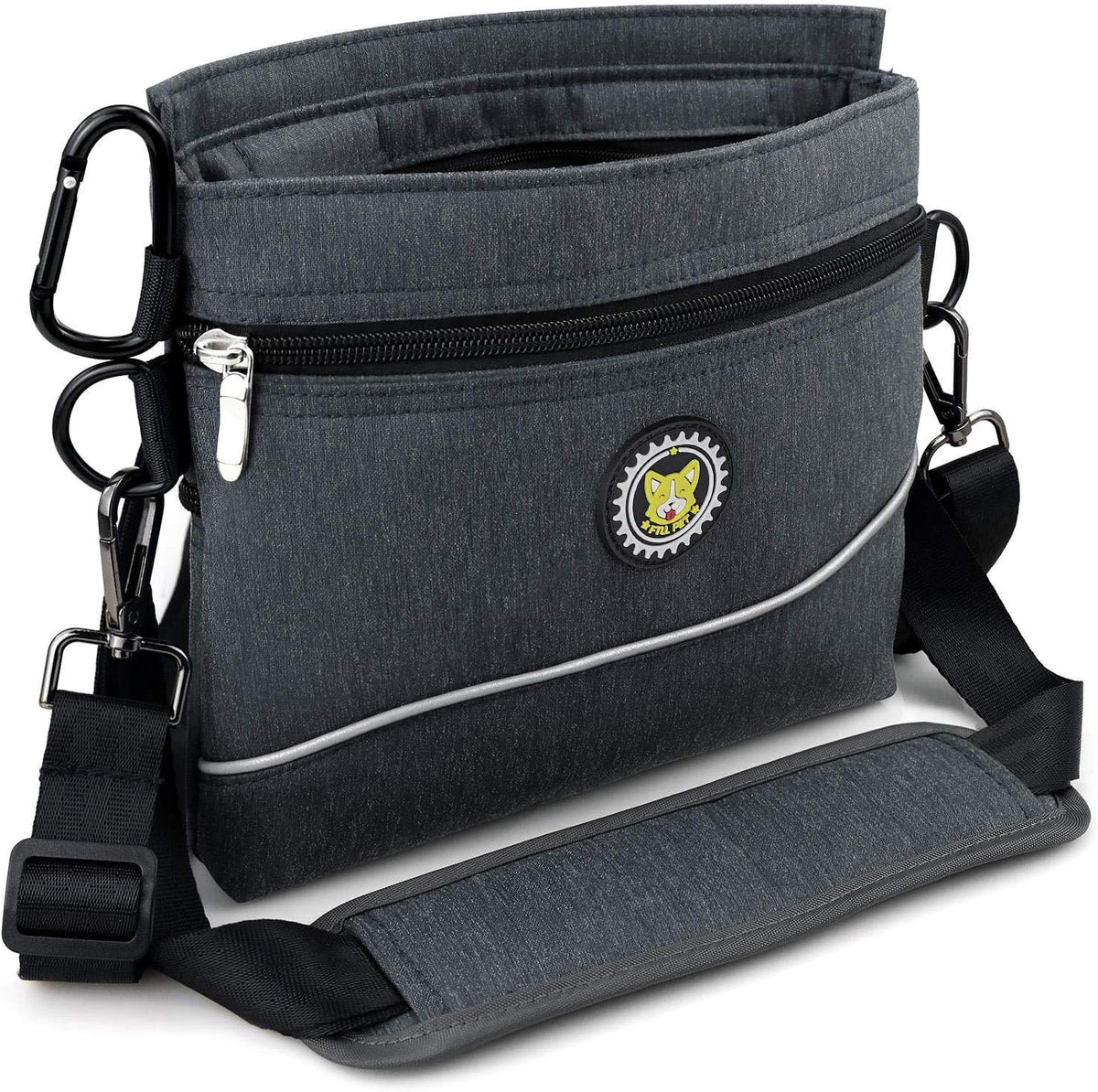Viklluyr Dog Treat Pouch Bag with Magnetic Closure, Dog Food Carrier with Removable Inner Pocket, Perfect Dog Training Bag for Agility Training - Including Carabiner