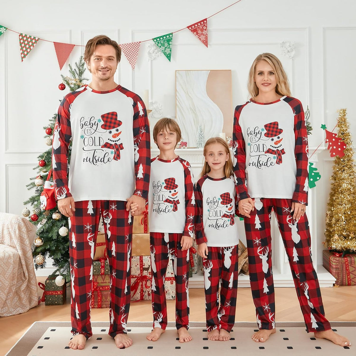 Matching Family Christmas Pajamas Set - Xmas Sleepwear PJs