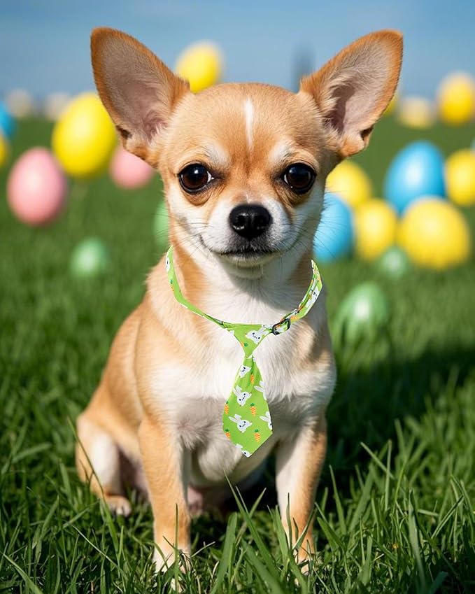 PET SHOW 10 Pack Easter Small Dog Ties Neckties for Doggies Cats Adjustable Holiday Grooming Accessories Neck Ties Bowties Girl Boy Pets Festival Costumes Puppy Wedding Party Gift Favor