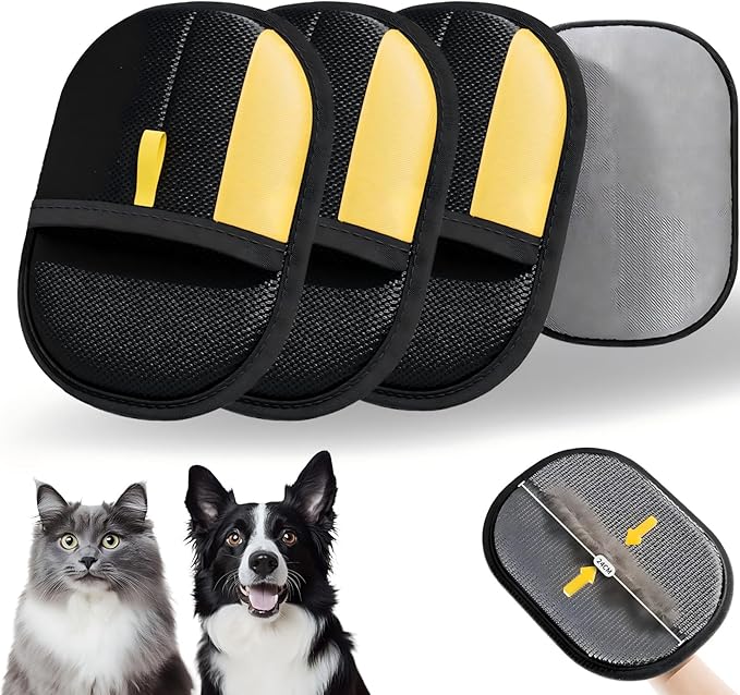 2025 New Pet Hair Removal Glove for Cats & Dogs, Grooming Gloves for Dogs, Static Removal Gloves for Pet Hair, Reusable Pet Hair Remover Glove(3)