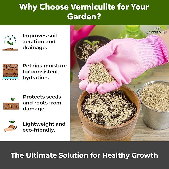 Organic Superfine Vermiculite for Indoor Gardening Plants and Mushrooms – Enhances Soil Aeration, Seed Germination, Rooting Cuttings – Small Packages and Bulk (Vermiculite Grade 1 - Superfine, 3 qts)