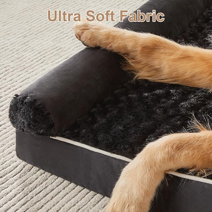 BFPETHOME Dog Beds for Large Dogs, Orthopedic Dog Bed for Medium Large Dogs,Big Waterproof Couch Pet Bed with Removable Washable Cover