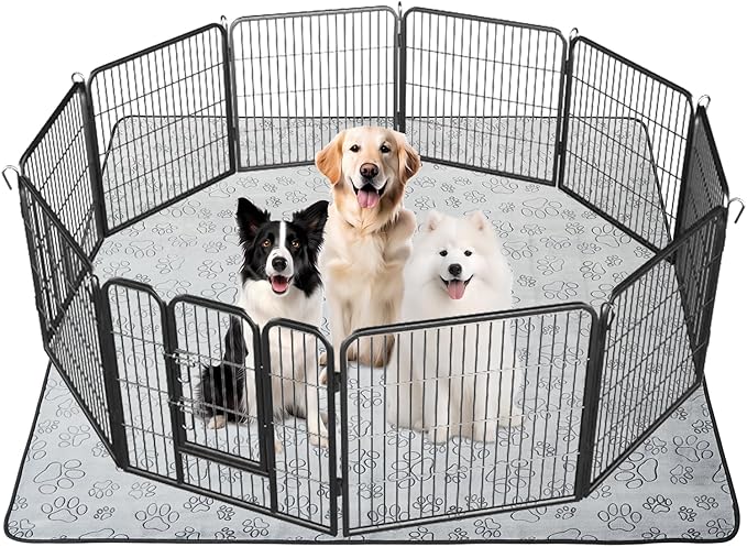 Qeils Reusable Puppy Pads, Washable Pee Pads for Dogs, Waterproof Non Slip Wee Wee pad, Absorbent and Leakproof Training Mats for Potty, Crate, Playpen, Bed, Sofa, 72"x 72"