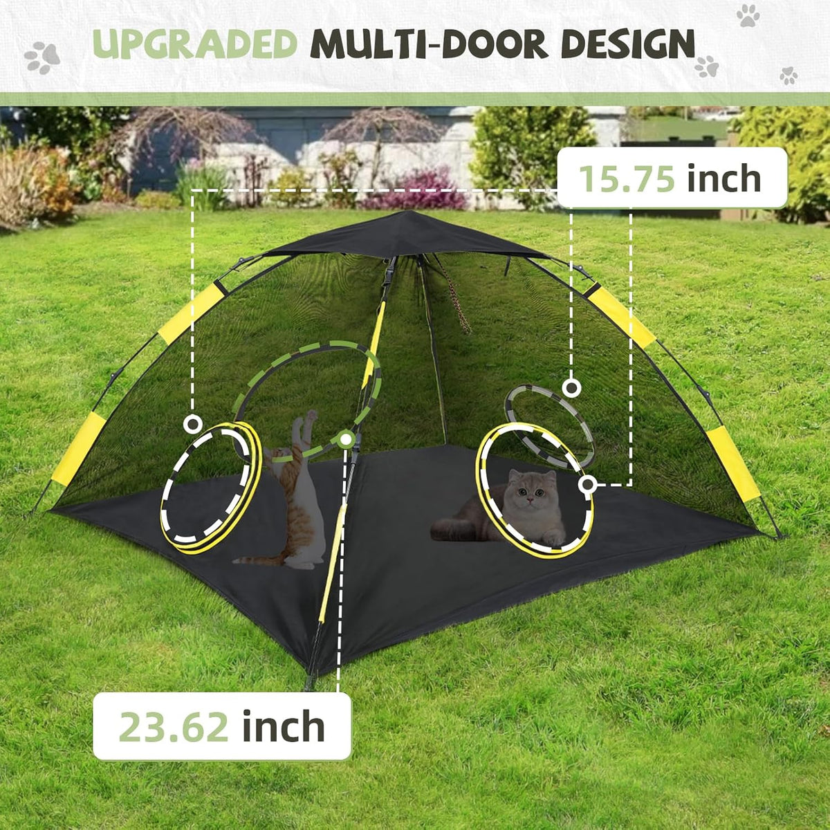 Outdoor Cat Enclosures for Indoor Cats, Outdoor Cat Tent with Tunnel for Multiple Cats, Cat Playpen for Pet Kitty Rabbits Ferrets Puppy and Other Small Animals, (Styles 2)