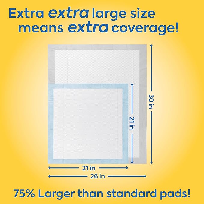 OUT! Petcare Puppy Pads XXL, Heavy Duty, Leak Proof Pee Pads for Dogs, Potty Training & Housebreaking, Puppy Essentials (26"x30", 30 Count)