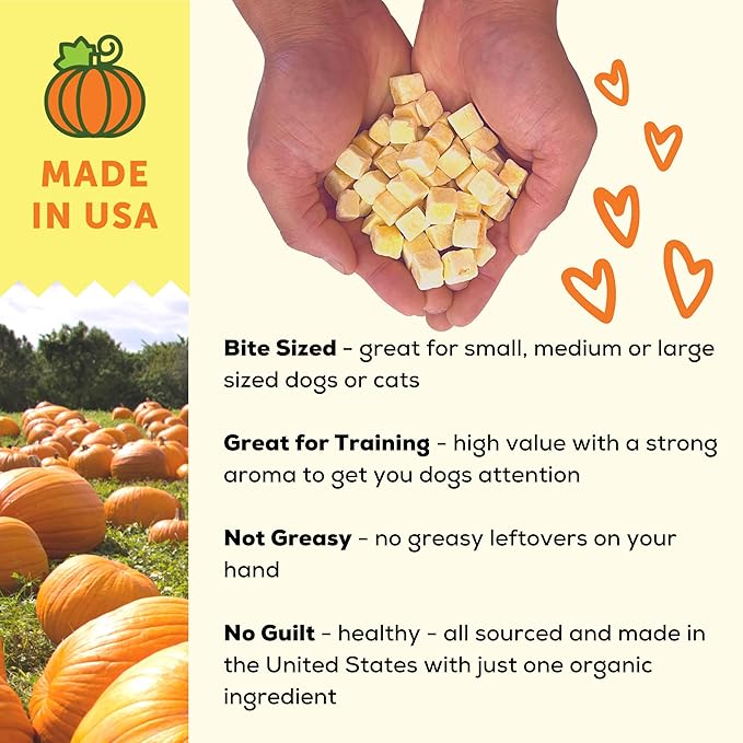 A Better Treat – Organic, Single Ingredient, Freeze Dried Pumpkin, Grass Fed & Finished Beef Liver, Chicken, Sweet Potato Dog Treats & Cat Treats | Natural, Healthy, Diabetic Friendly | Made in USA