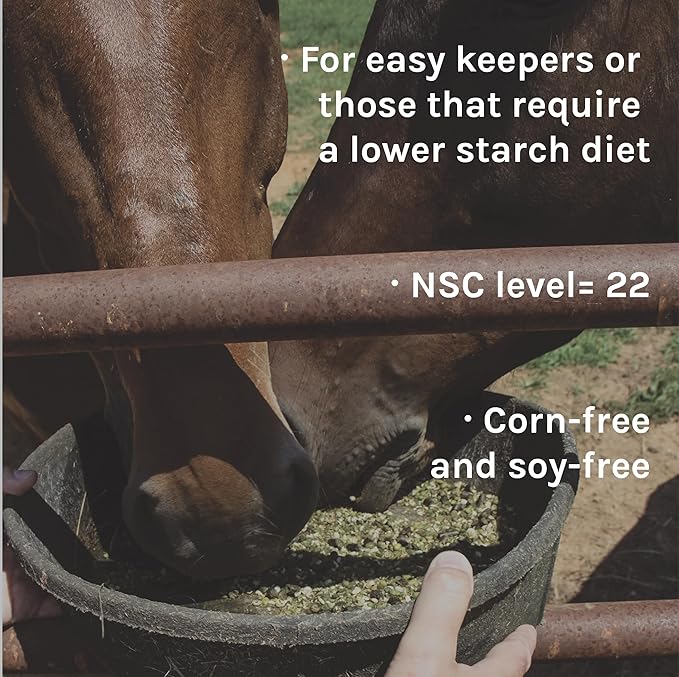 New Country Organics | Low Starch Horse Feed | Horse Food for Horses with Metabolic Disorders or Low Carb Needs | Corn-Free and Soy-Free | 16% Protein | Certified Organic and Non-GMO Feeder | 40 lbs
