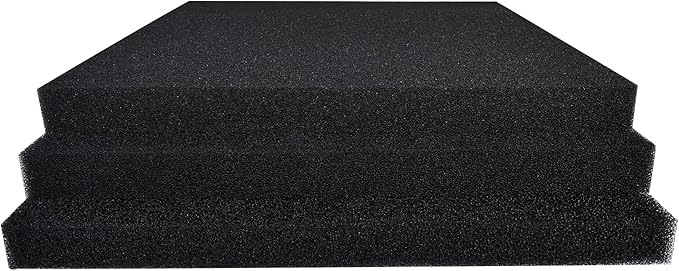 Hipanda 2 Pack Aquarium Bio Filter Sponge Pad 20"x20"x1.5",50PPI, Bio Filter Media Foam Pad Sponges, Cut-to-Size Open Cell Foam Sheet for Fish Tank