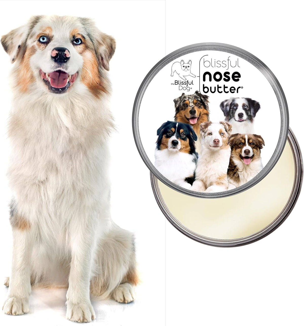 The Blissful Dog Australian Shepherd Unscented Nose Butter, 16oz