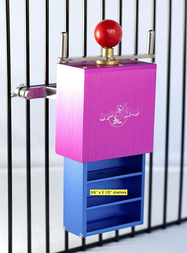 Ele-Waiter Foraging Bird Toy | Interactive Treat Dispenser | Promotes Natural Foraging Behavior | Bird Cage Accessories for Medium to Extra Large Birds | Colorful Toys for Parrots, Cockatiel,Cockatoos