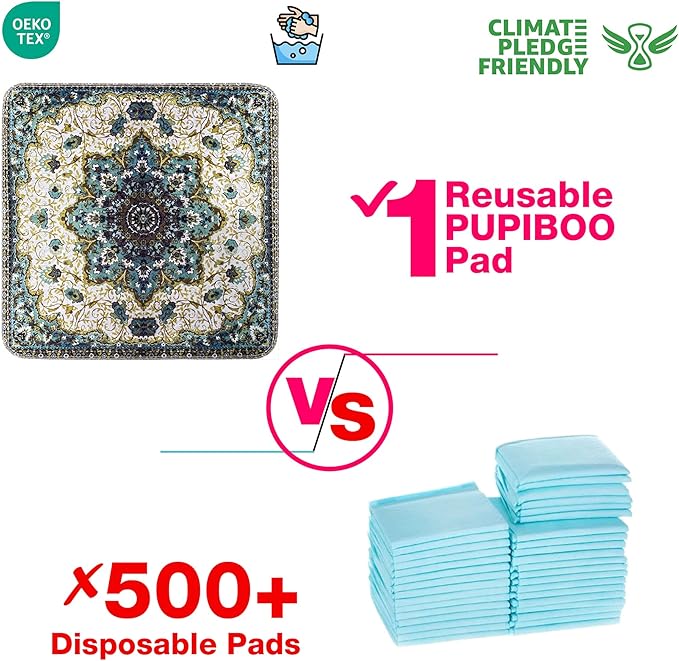 Washable Pee Pads for Dogs - Super Absorbent Reusable Puppy Training Pads - 100% Waterproof, Leak-Proof & Non-Slip Whelping Pads for Pet Housebreaking