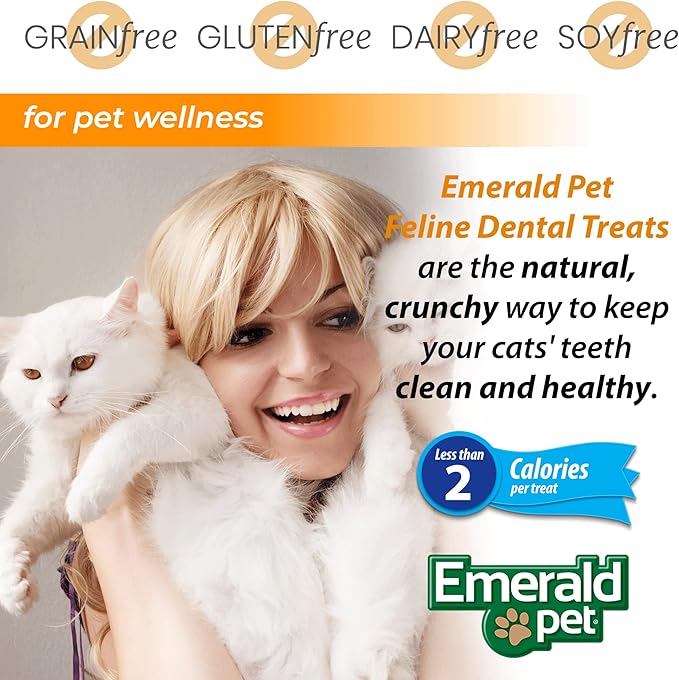 Feline Dental Treats — Tasty and Crunchy Cat Treats Grain Free — Natural Dental to Clean Teeth, Freshen Breath, and Reduce Plaque and Tartar Buildup — Chicken, 32 oz