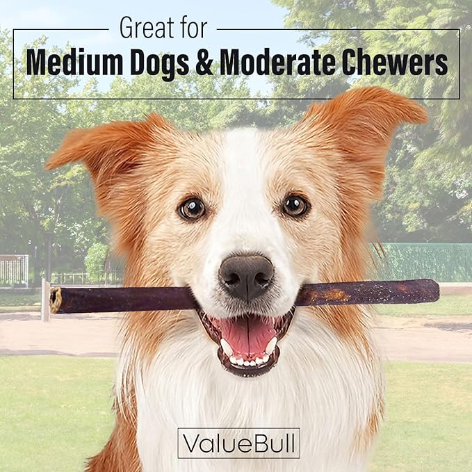 ValueBull Collagen Sticks for Dogs, 12 Inch Medium Chews, Natural Long-Lasting Dog Treats, 75 Count - Supports Joints, Skin & Coat with Chondroitin & Glucosamine