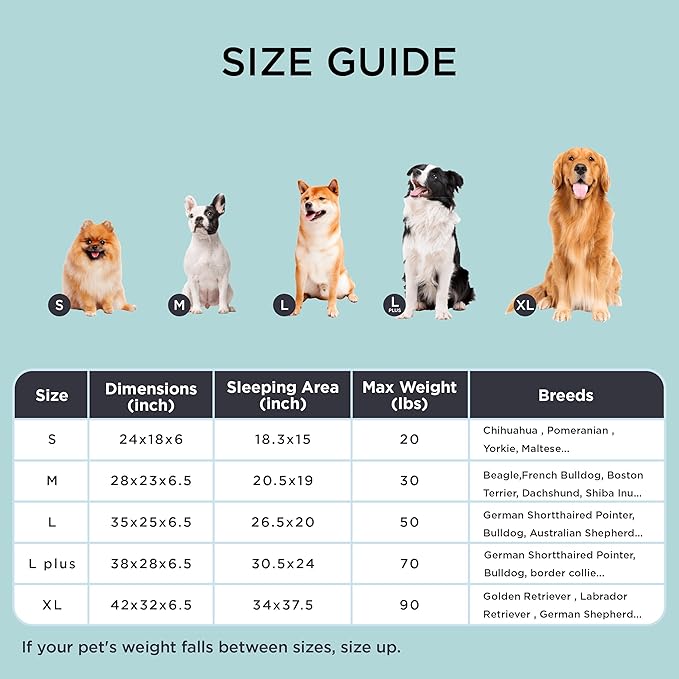 Bedsure L Plus Orthopedic Dog Bed for Large Dogs - Washable Dog Cat Bed Waterproof, L Plus Big Comfort Dogs Couch Sofa with Washable Removable Cover, Pet Bed with Nonskid Bottom, Cooling Grey, 38"