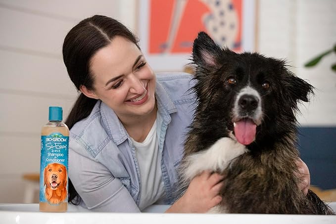 Bio-groom So Easy 2 in 1 Shampoo & Conditioner - Dog & Puppy Shampoo and Conditioner, Detangling Dog Wash for Grooming, Soap Free, 12:1 Concentration - Tropical Fruit Scent, 12 fl oz