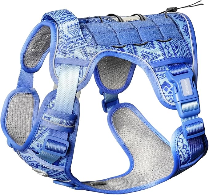 AUROTH Tactical Dog Harness for Large Dogs No Pull Adjustable Pet Harness Reflective K15 Working Training Easy Control Pet Vest Military Service Dog Harnesses