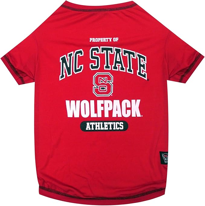 Pets First Collegiate North Carolina State Wolfpacks Dog T-Shirt, X-Large. - Licensed Shirt for Pets Team Colored with Team Logos.- Premium Stretchable Materials for The Comfrot of Your Dog & Cat.