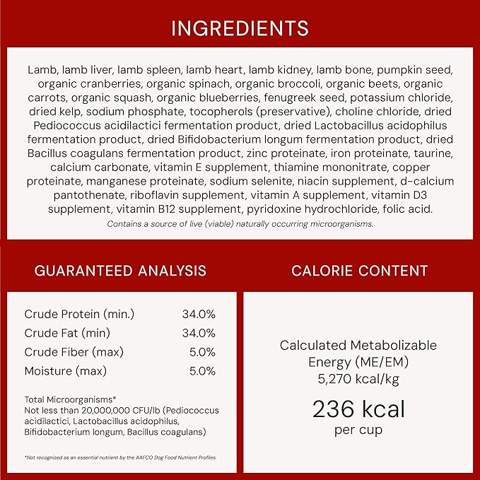 Stella & Chewy's Freeze-Dried Raw Lamb Meal Mixers- Dog Food Topper and Mixer - Made with 95% Grass-Fed Lamb, Organs & Bone - Perfect for Picky Eaters - Grain-Free - 35 oz
